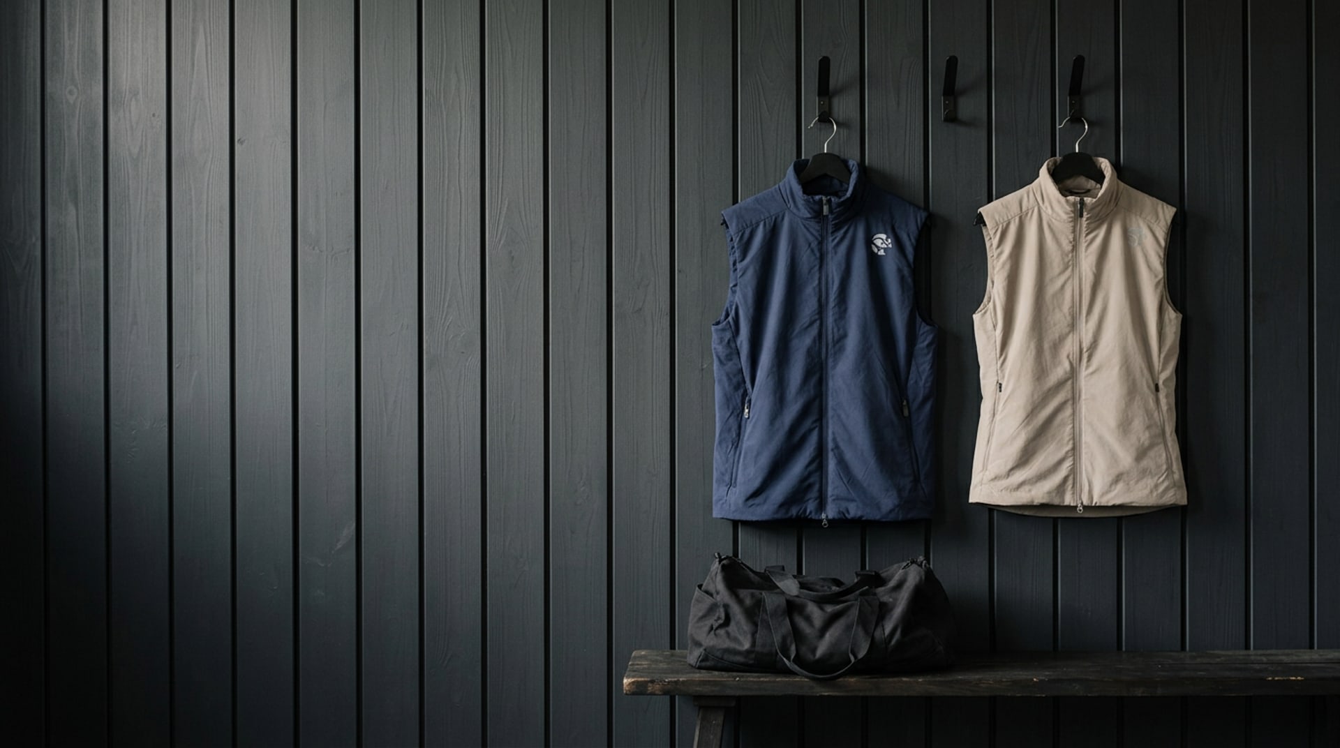 ICG Weste Damen und Herren an der Wand