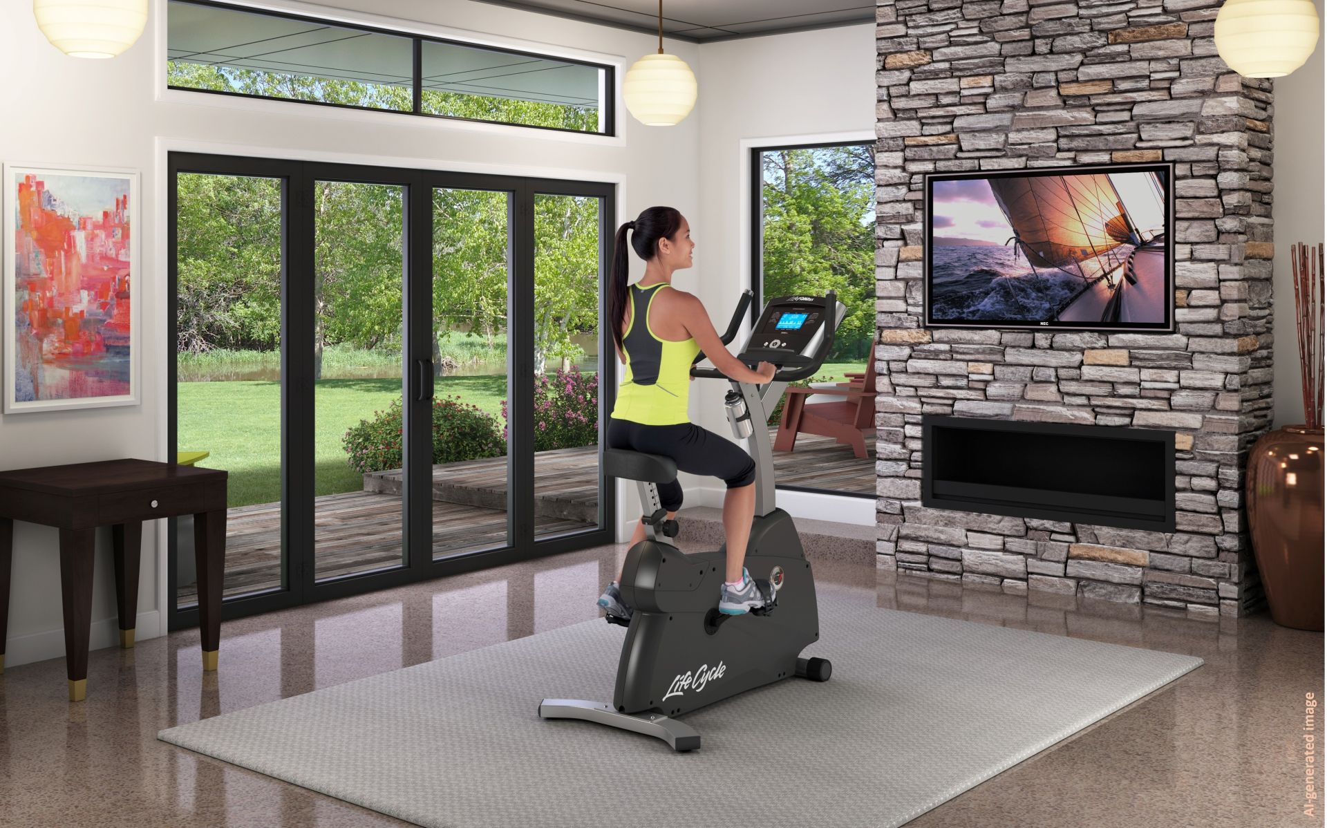 C1 Upright Bike mit Go Konsole
