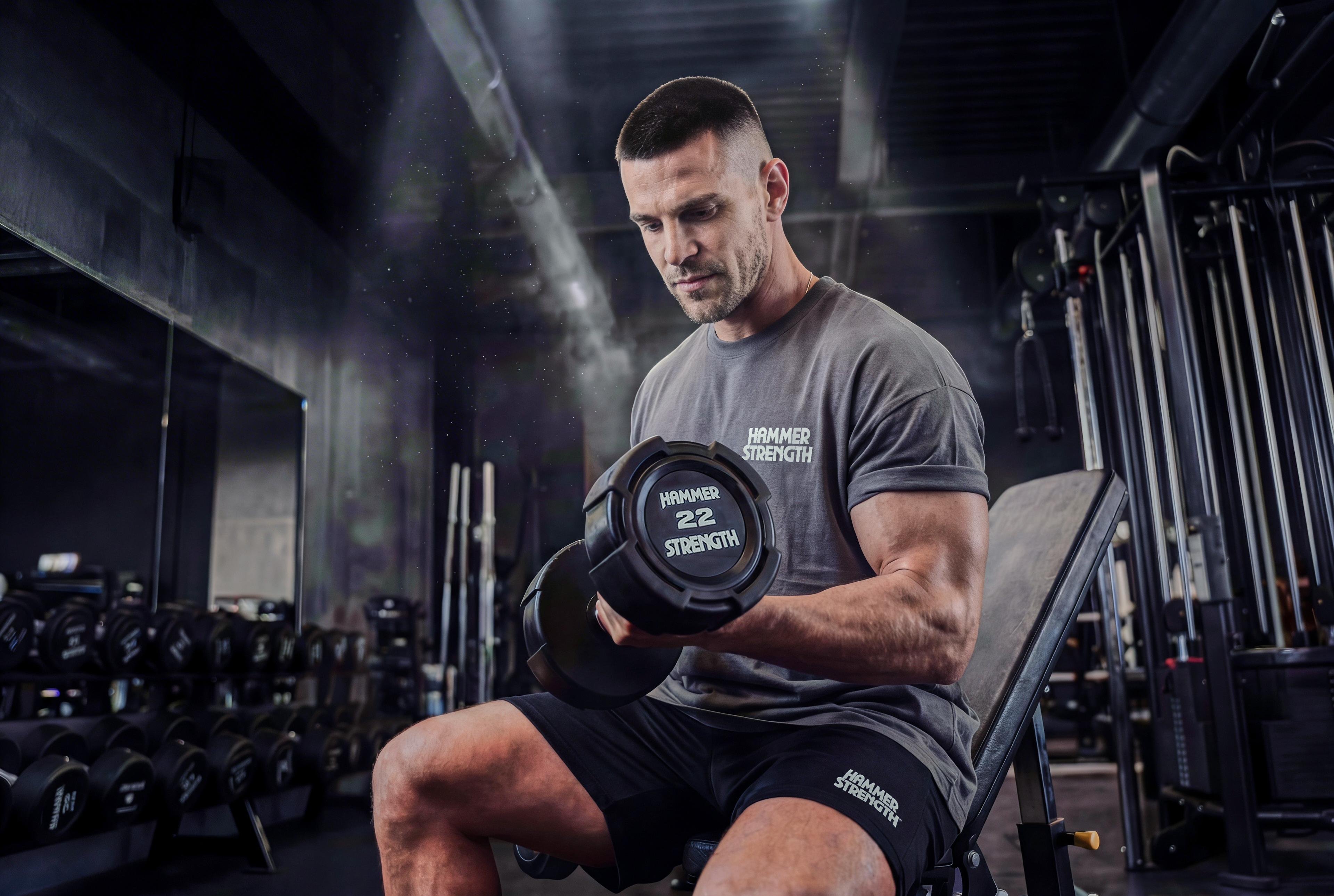 HAMMER STRENGTH Oversized Shirt grau